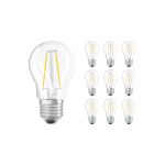Confezione Multipack 10x Osram Parathom Retrofit Classic LED E27 Sferica Filamento Chiara 1.5W 136lm - 827 Bianco Molto Caldo | Sostitutiva 15W