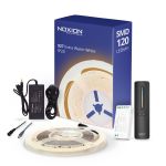 Noxion Strisce LED Naga 5 Metro Set completo - 24V - 120LEDs/m - 9.6W/m - 927 Bianco Molto Caldo | 8mm - IP20 - Miglior Resa Cromatica - SMD2835