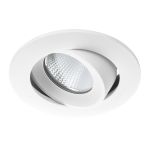 Noxion Faretti LED Hydro Inclinabile Antincendio Bianca 6W 400lm 36D - 927 Bianco Molto Caldo | Ritaglio 83mm - IP65 - Miglior resa cromatica - Dimmerabile